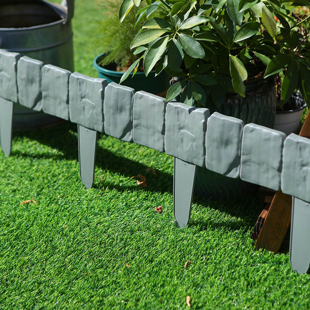 Smart Garden Edging - 10/20 Stück Gartenzaun Steinimitat Pflanzenstütze Outdoor-Einfassung