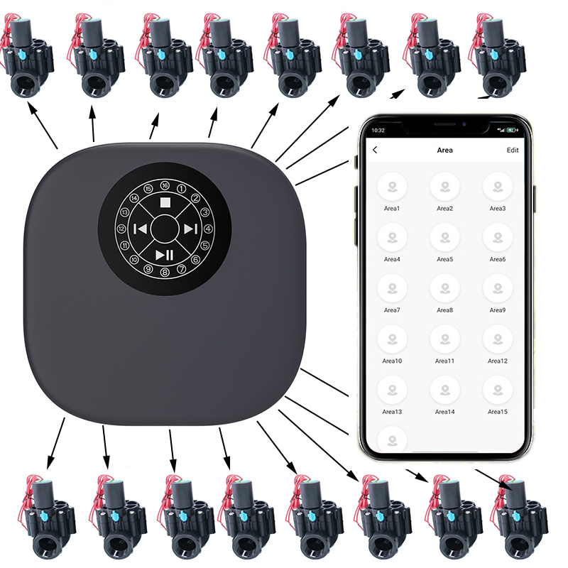 Smart Garden Nursery - 16-Zonen WLAN Smart Bewässerungssteuerung Garten-Sprinkler-Controller Zeitgesteuerte
