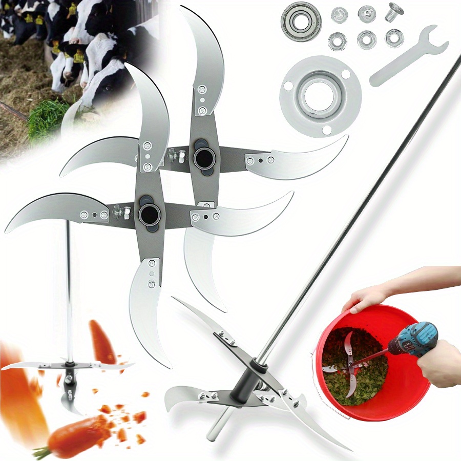 Smart Garden Edging - Multifunktionales Gras-Schneideklingen-Set, Gemüse-Schneidewerkzeug, Rostbeständige Edelstahlklingen für