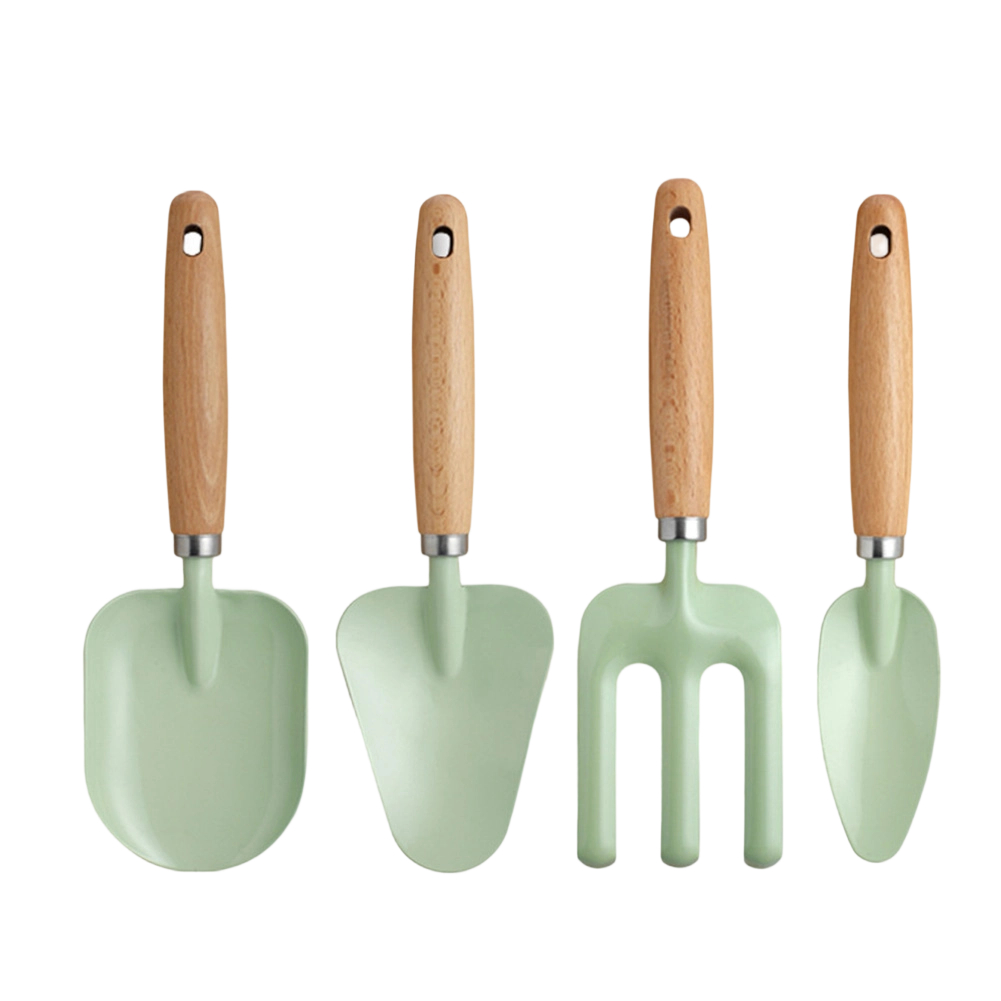 Smart Garden Edging - 4-teiliges Gartengeräte-Set mit Holzgriffen für Kinder,