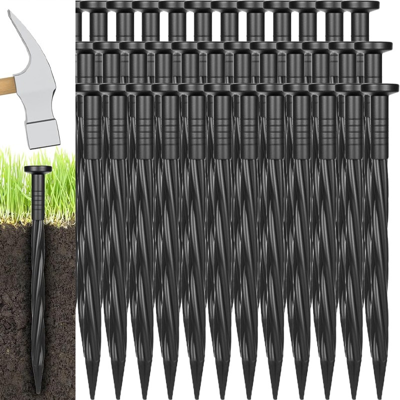 Smart Garden Edging - 10-50 Stück Garten-Kunststoff-Rasenstecker, Bodenpflanzen-Befestigungspflöcke, Pflasterkanten- und