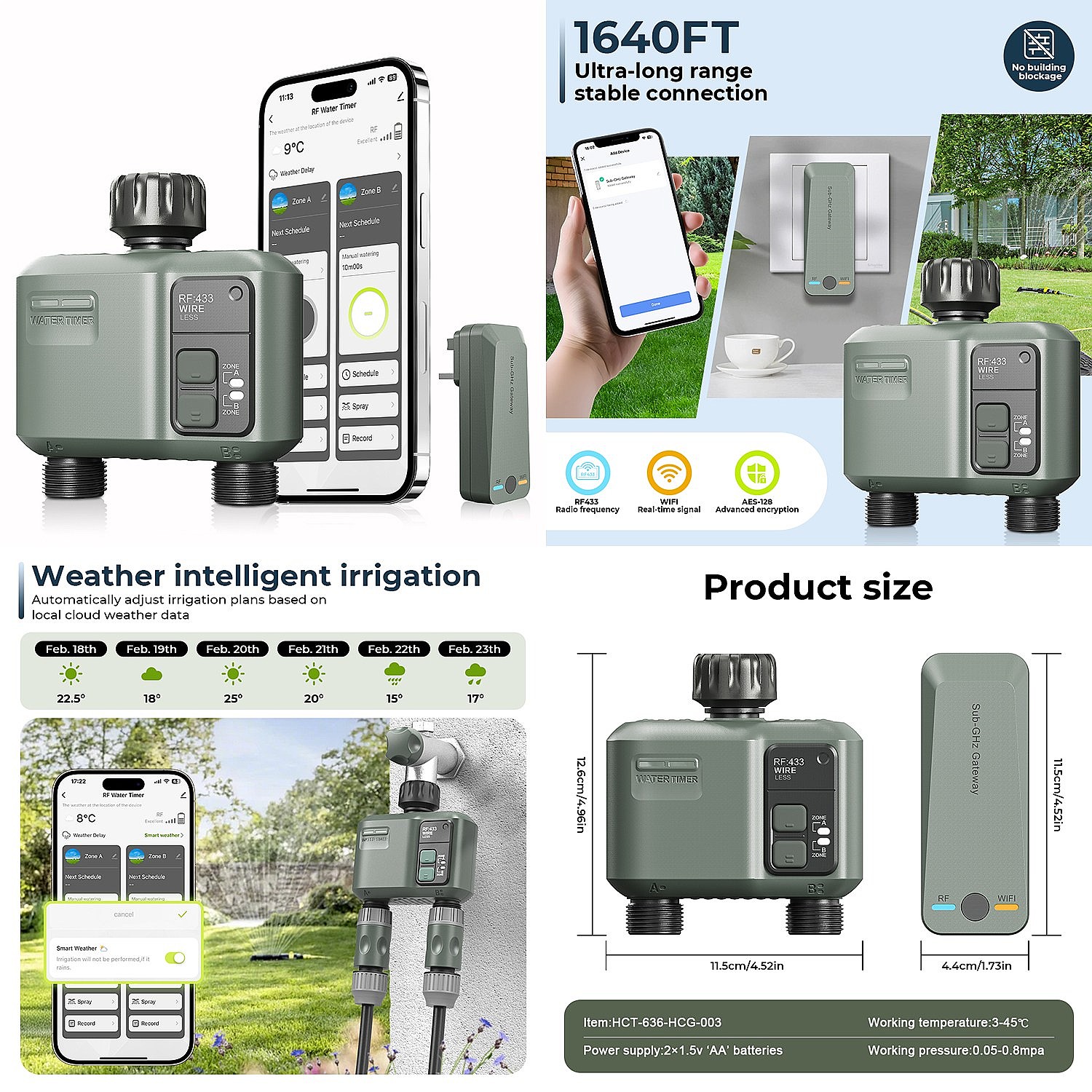 Smart Garden Design - Neues Design Smart WLAN Kabelloses Gartenbewässerungssystem