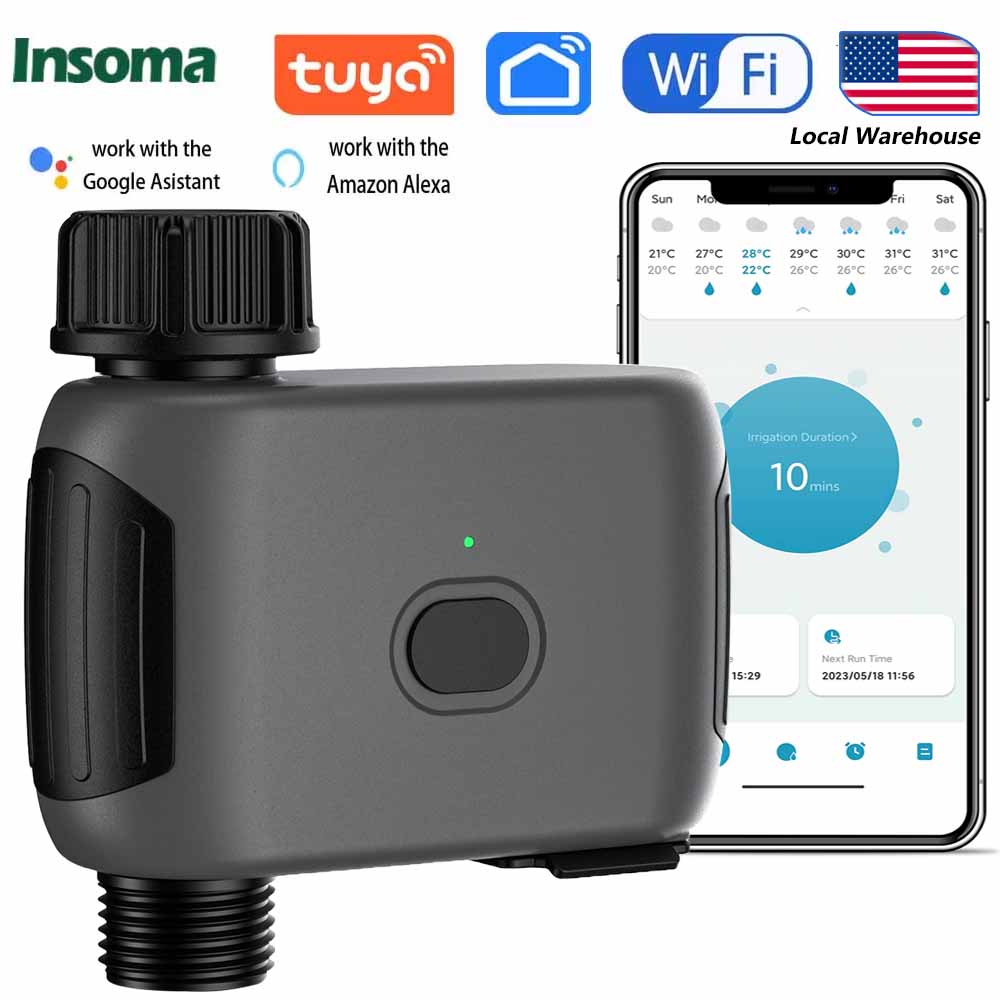 Smart Garden Accessories - INSOMA Automatische Pflanzenbewässerung Smart WLAN Sprinkler-Timer