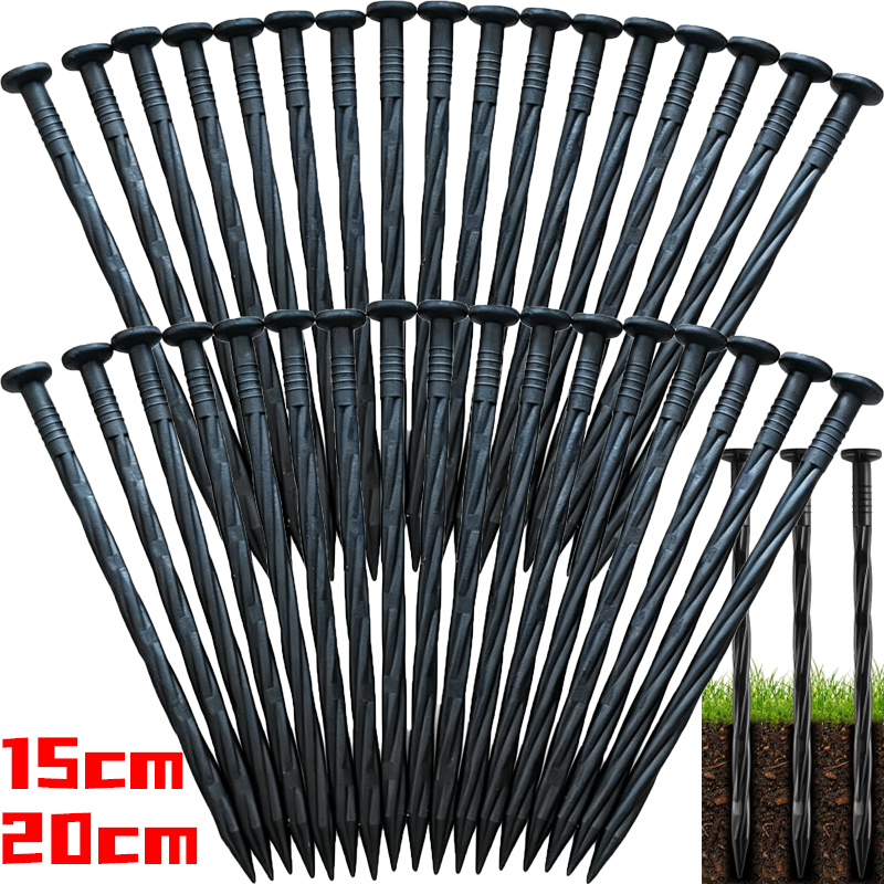 Smart Garden Edging - Kunststoff-Randnägel für Landschaftsbau, Spiralförmige Fixierungsnägel für