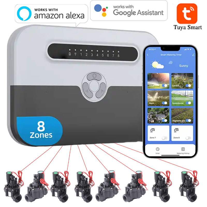 Smart Garden Nursery - 8-Stationen WLAN Smart Sprinkler-Controller und Magnetventil-Bewässerungssystem